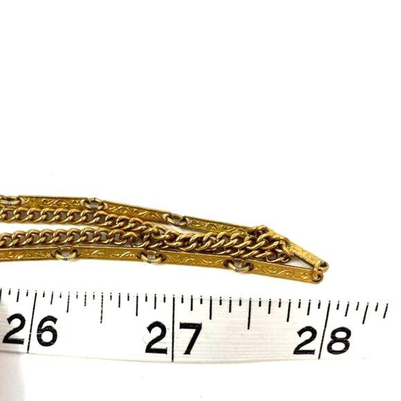 Vintage Crown Trifari 4 Multi‎ -Strand Gold Toned 28″ Necklace - Picture 6 of 6